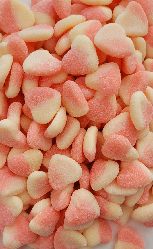 Sour Hearts pink and white