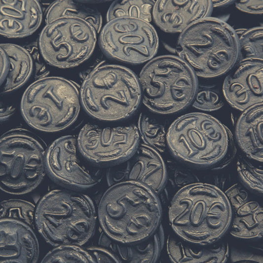 Dutch licorice coins